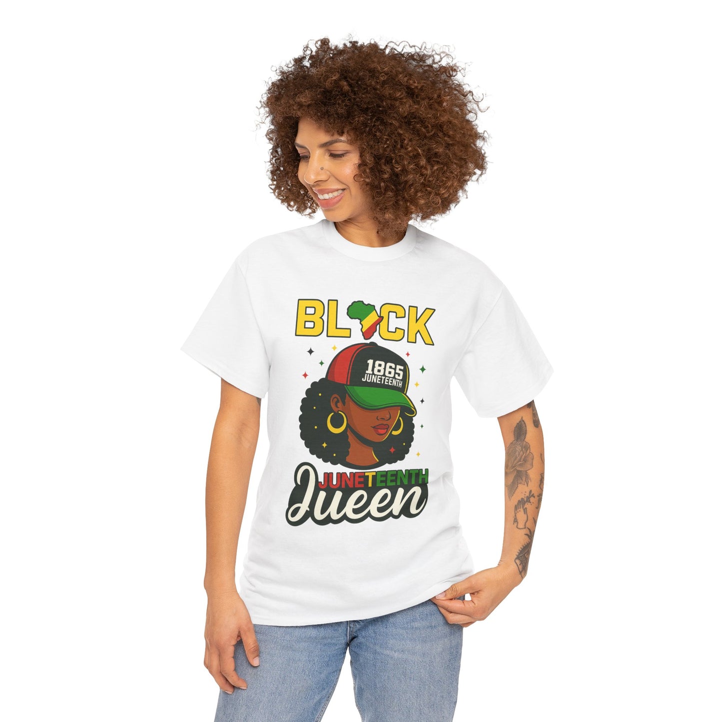 Juneteenth Black Queen T-Shirt – 1865 Afrocentric Pan-African Pride Tee for Women | Melanin Magic Shirt | African American Heritage Gift