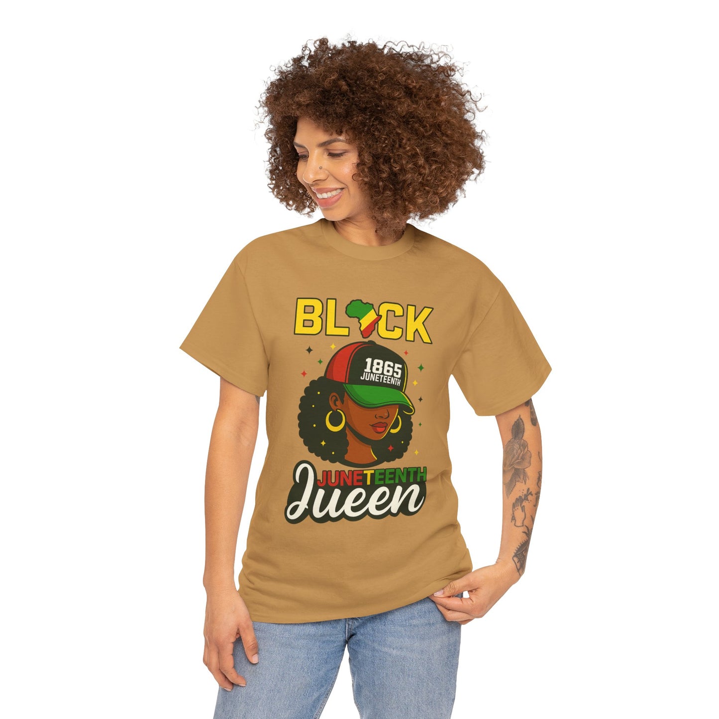 Juneteenth Black Queen T-Shirt – 1865 Afrocentric Pan-African Pride Tee for Women | Melanin Magic Shirt | African American Heritage Gift