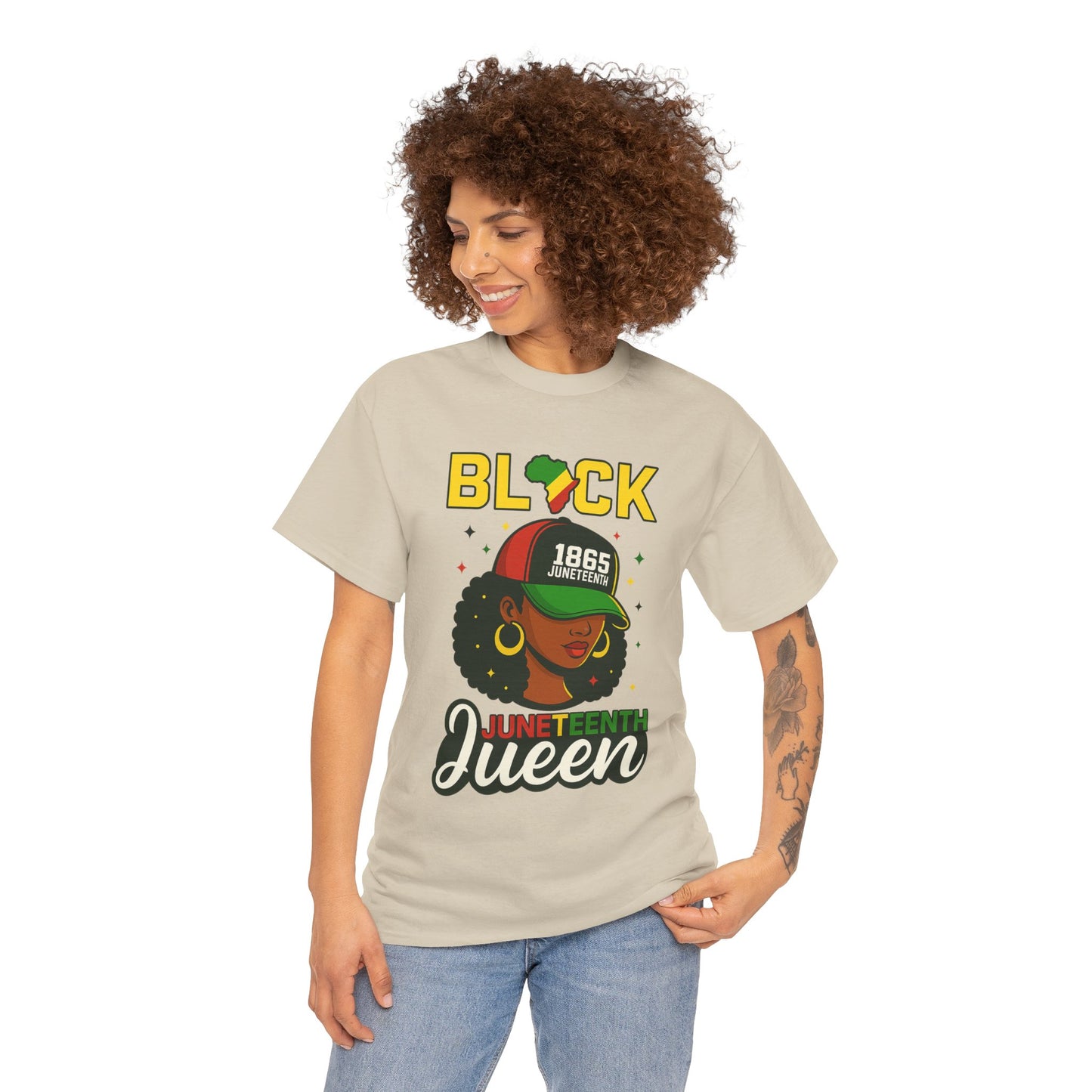 Juneteenth Black Queen T-Shirt – 1865 Afrocentric Pan-African Pride Tee for Women | Melanin Magic Shirt | African American Heritage Gift