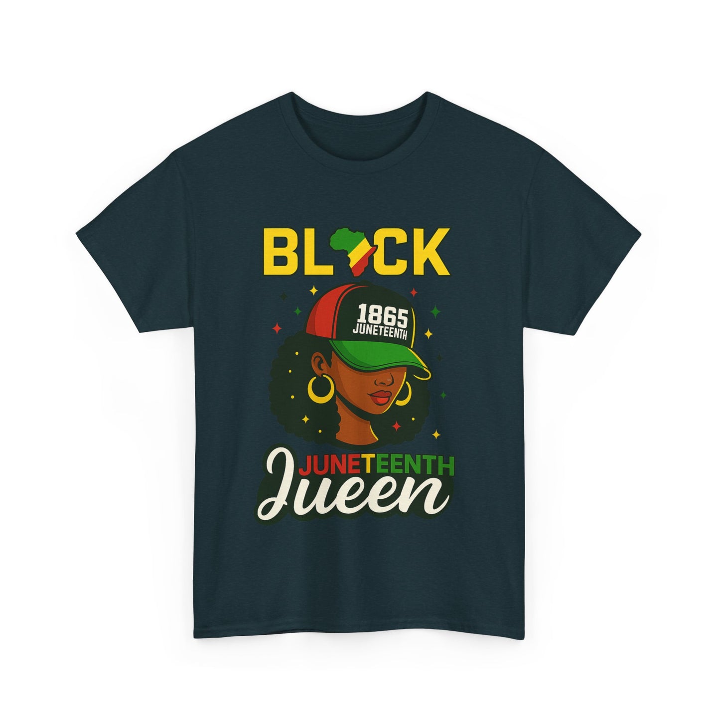 Juneteenth Black Queen T-Shirt – 1865 Afrocentric Pan-African Pride Tee for Women | Melanin Magic Shirt | African American Heritage Gift