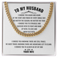 To My Husband Cuban Link Chain