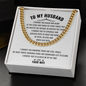 To My Husband Cuban Link Chain