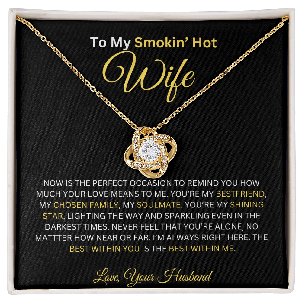 MY SMOKIN'HOT WIFE | LOVE KNOT NECKLACE| VALENTINE'S DAY| ANNIVERSARY GIFT