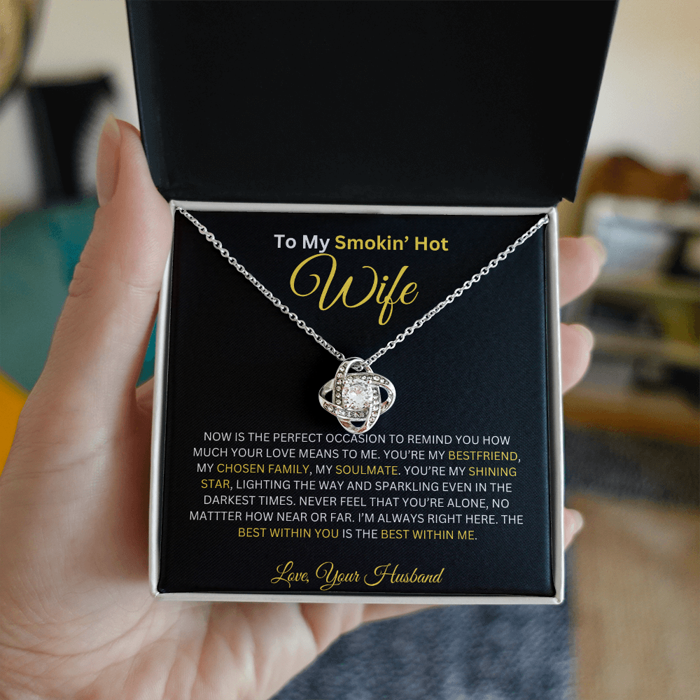 MY SMOKIN'HOT WIFE | LOVE KNOT NECKLACE| VALENTINE'S DAY| ANNIVERSARY GIFT