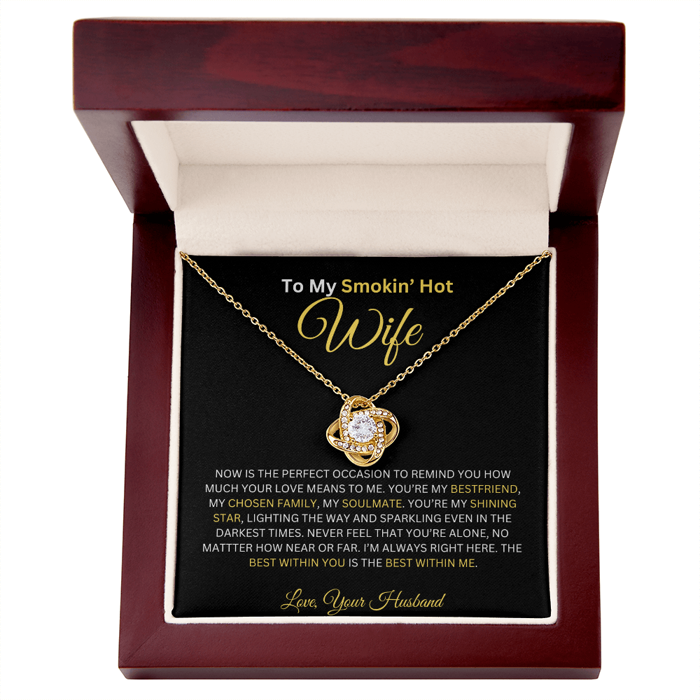 MY SMOKIN'HOT WIFE | LOVE KNOT NECKLACE| VALENTINE'S DAY| ANNIVERSARY GIFT