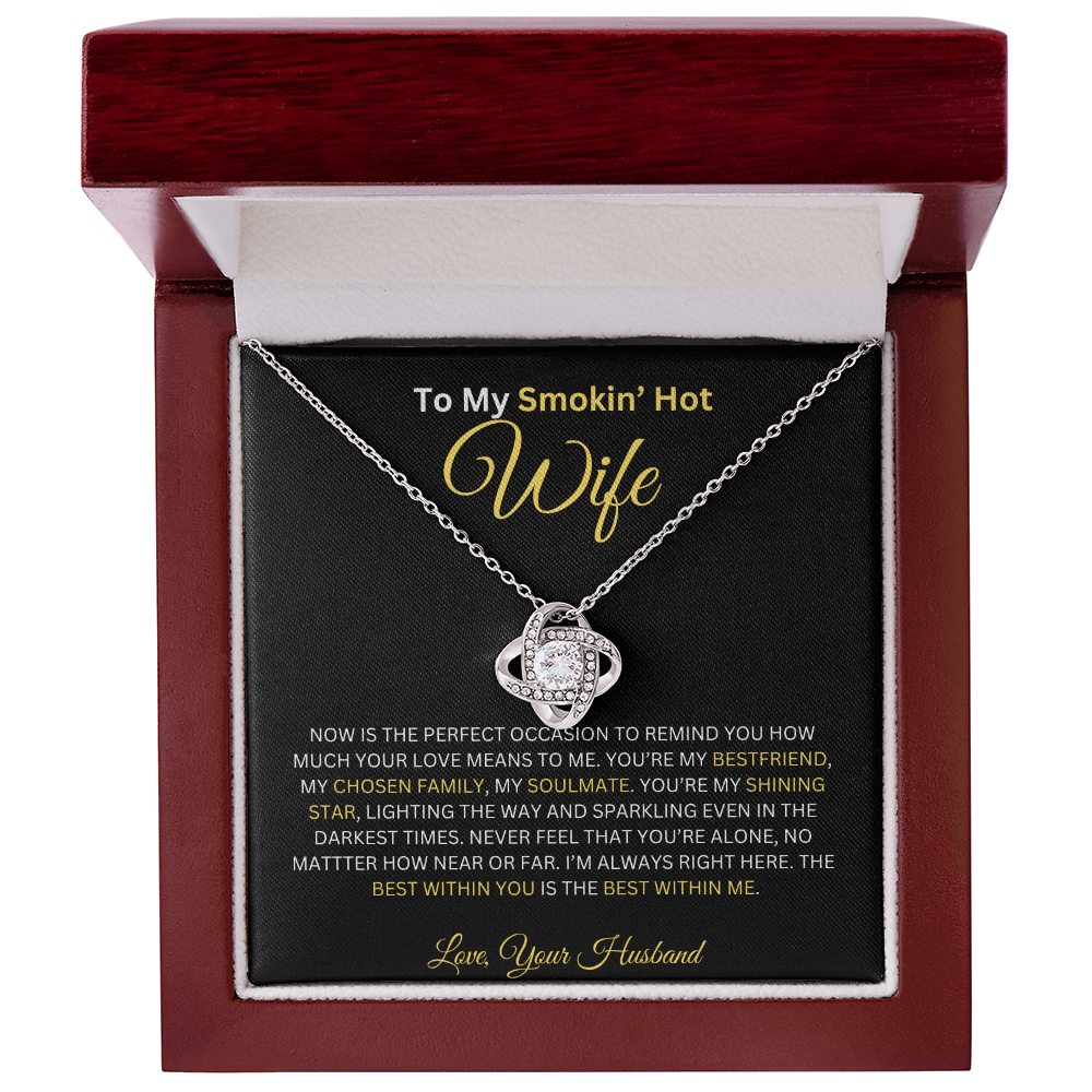 MY SMOKIN'HOT WIFE | LOVE KNOT NECKLACE| VALENTINE'S DAY| ANNIVERSARY GIFT