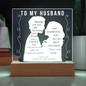 To My Husband | Square Acrylic Plaque
