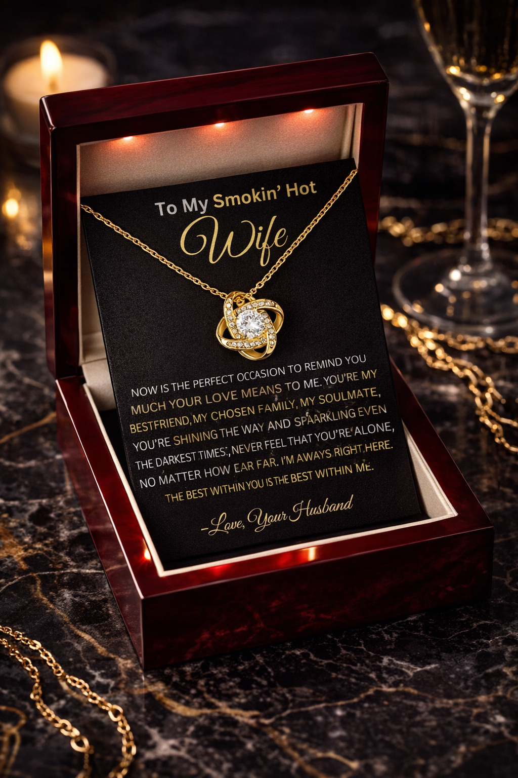 Ember Bond™ Love Knot Necklace for Wife