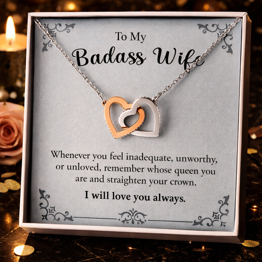 Iron Grace™ Interlocking Hearts Necklace for Wife