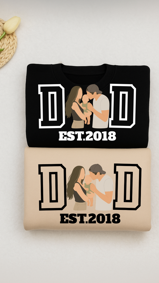 DAD EST.™ Custom Crewneck – Personalized Father's Day Sweatshirt