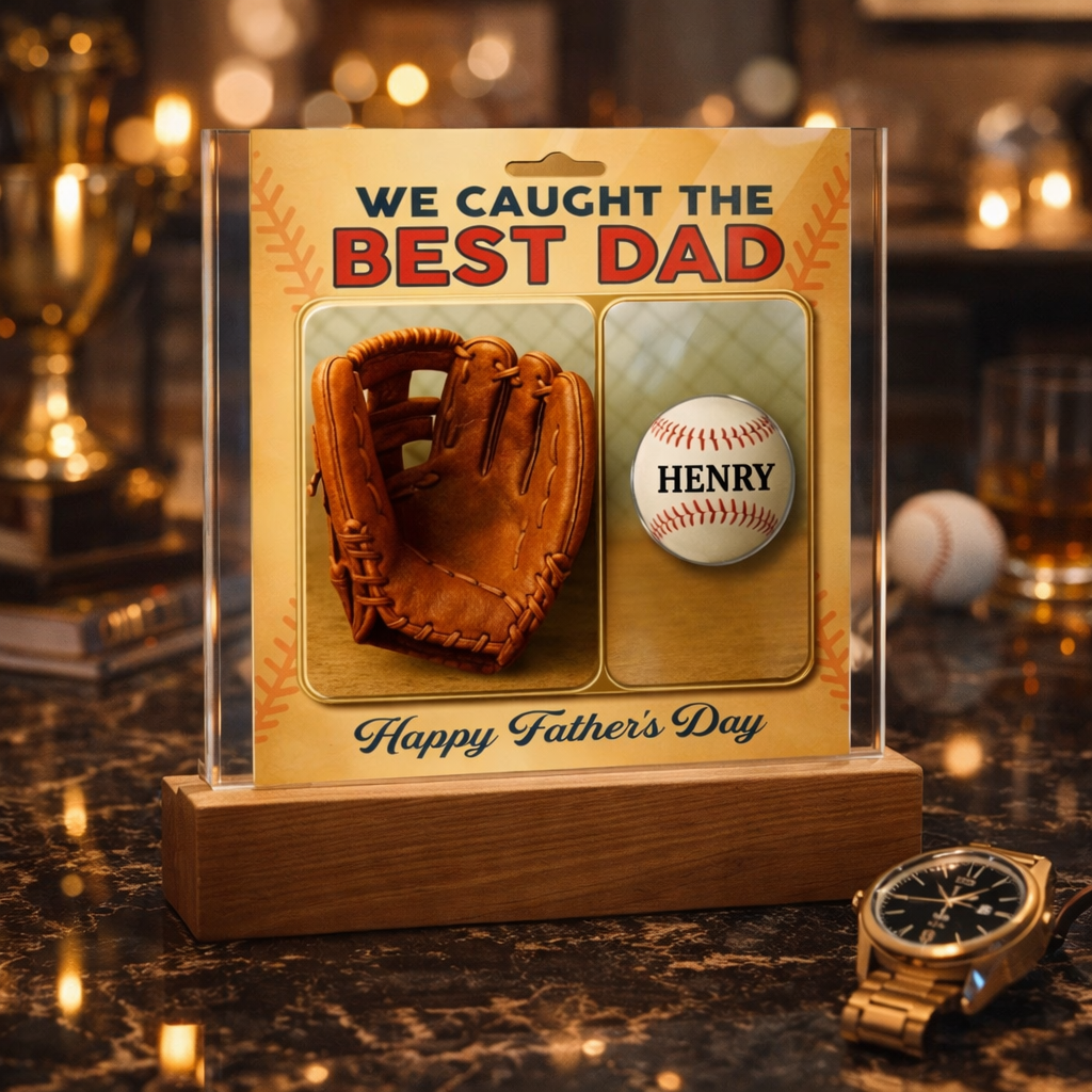 Best Dad™ Personalized Baseball Plaque | Father’s Day Gift