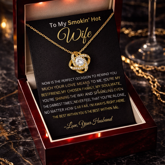 Ember Bond™ Love Knot Necklace for Wife