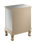 3 Drawer Mirrored End Table - Champagne