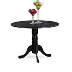 5 Piece Kitchen Table Set - Black Wood