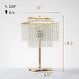 Crystal Table Lamp - Gold