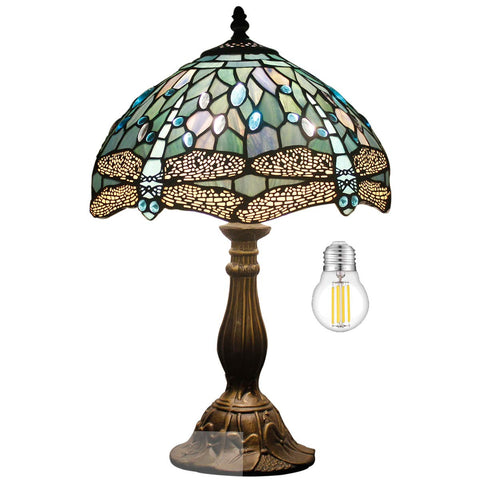 Table Lamp - Sea Blue Stained Glass