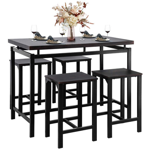 5 Piece Dining Table Set - Espresso