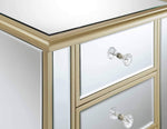 3 Drawer Mirrored End Table - Champagne