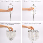 Crystal Table Lamp with Dual USB Charging Ports