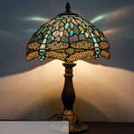 Table Lamp - Sea Blue Stained Glass