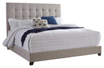 Upholstered Tufted Bed Frame - Beige - Queen