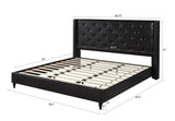 Leather Platform Bed - Full