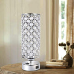 Crystal Desk Lamp with USB Port