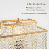 Crystal Table Lamp - Gold