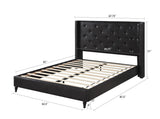 Leather Platform Bed - Full