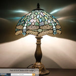 Table Lamp - Sea Blue Stained Glass