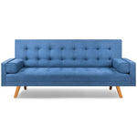 Mid-Century Modern Futon - Blue