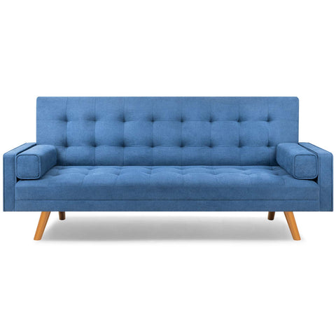 Mid-Century Modern Futon - Blue