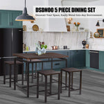 5 Piece Dining Table Set - Espresso