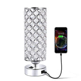 Crystal Desk Lamp with USB Port