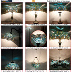 Table Lamp - Sea Blue Stained Glass