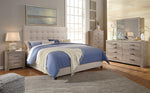 Upholstered Tufted Bed Frame - Beige - Queen