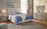 Upholstered Tufted Bed Frame - Beige - Queen