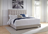 Upholstered Tufted Bed Frame - Beige - Queen