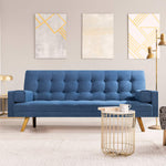 Mid-Century Modern Futon - Blue