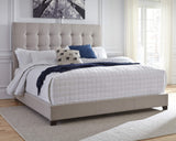 Upholstered Tufted Bed Frame - Beige - Queen