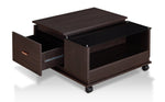 Square Coffee Table with Drawer - Espresso