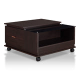 Square Coffee Table with Drawer - Espresso