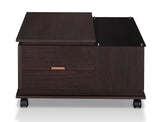 Square Coffee Table with Drawer - Espresso