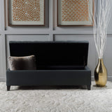 Fabric Storage Ottoman - Dark Grey