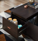 Square Coffee Table with Drawer - Espresso