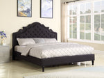 Platform Bed with Slats - Black - Full