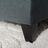 Fabric Storage Ottoman - Dark Grey