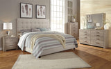 Upholstered Tufted Bed Frame - Beige - Queen