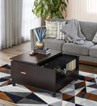 Square Coffee Table with Drawer - Espresso