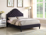 Platform Bed with Slats - Black - Full